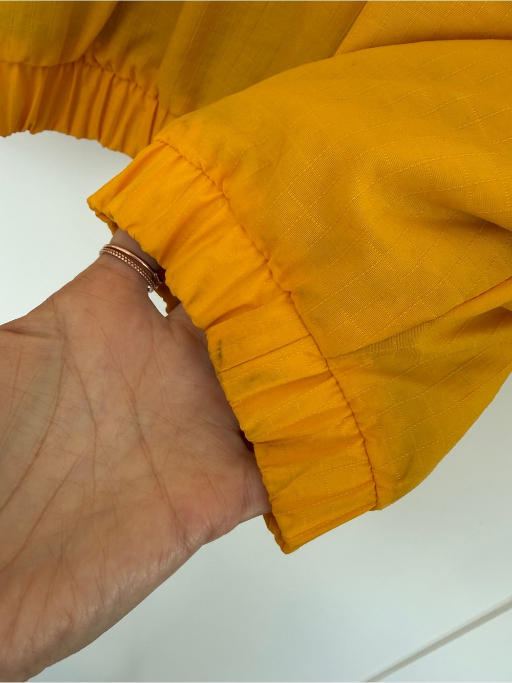 Dunbrooke Yellow Jacket with Cozy Navy Striped Fleece - Large - Picture 15 of 16